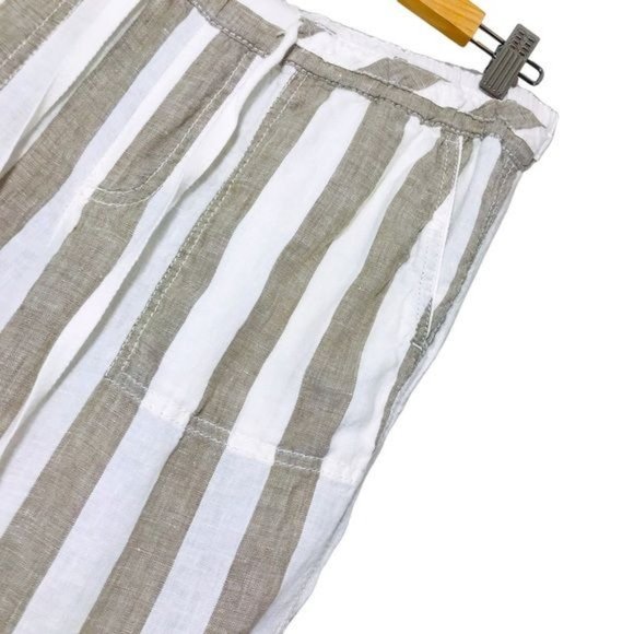 CASLON 100% Linen Lightweight Boho Relaxed Fit Striped Drawstring Pants Size S - Picture 4 of 8